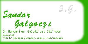 sandor galgoczi business card